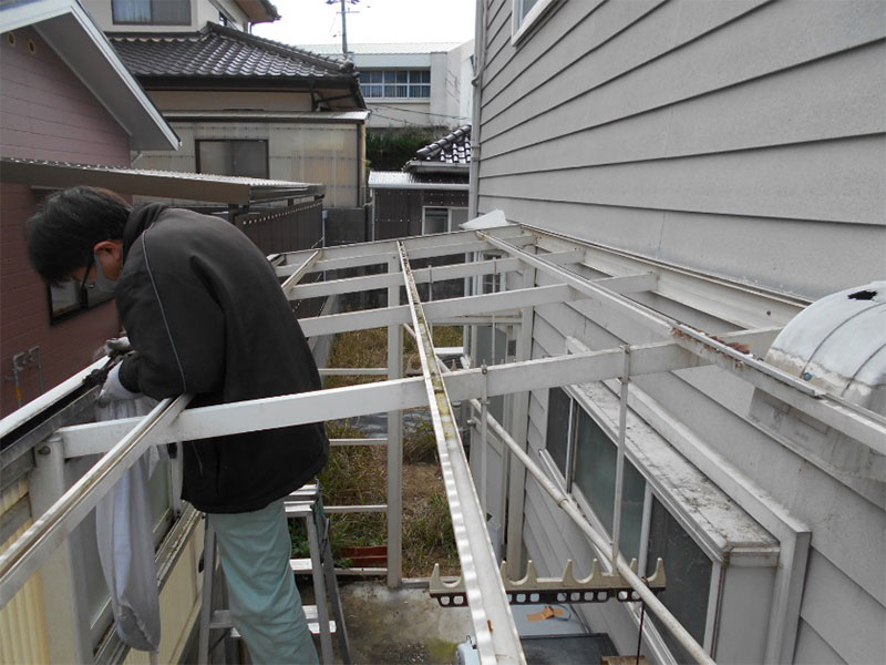 ★ストックヤード波板張替え工事!!