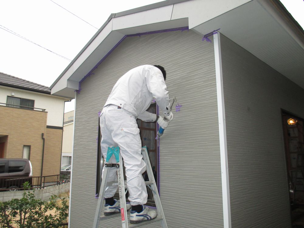 外部コーキング打ち